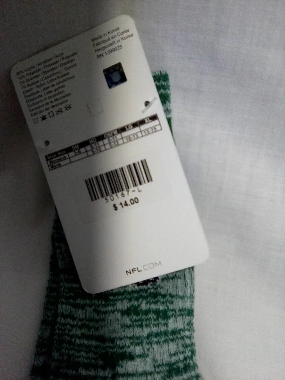 NFL Philadelphia Eagles socks Large NWT